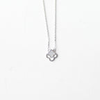 The Vega Mother-of-Pearl Double Clover Necklace