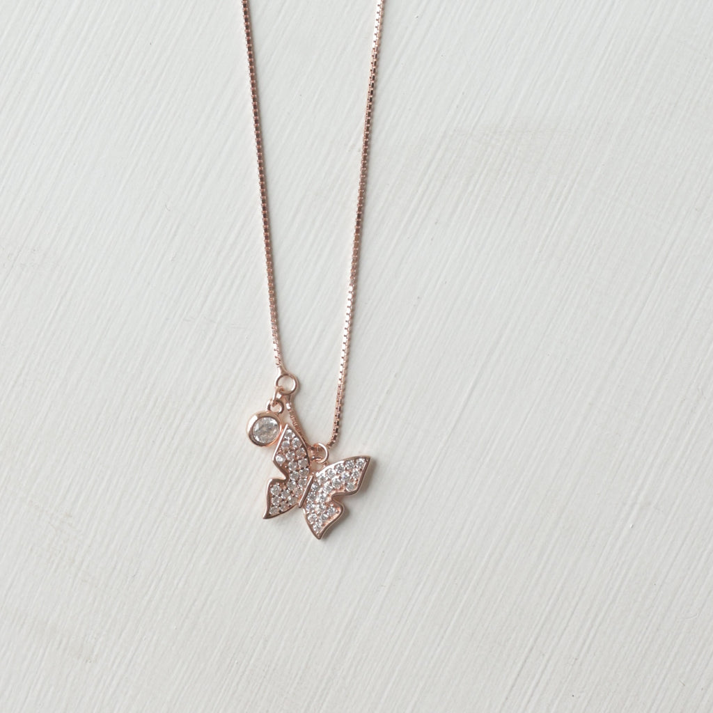 The Rose Gold Ethereal Butterfly Chain
