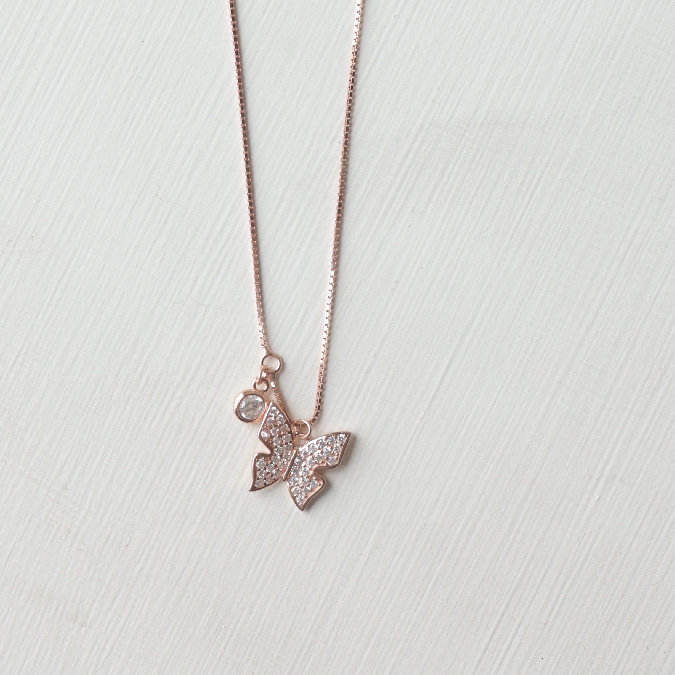 The Rose Gold Ethereal Butterfly Chain