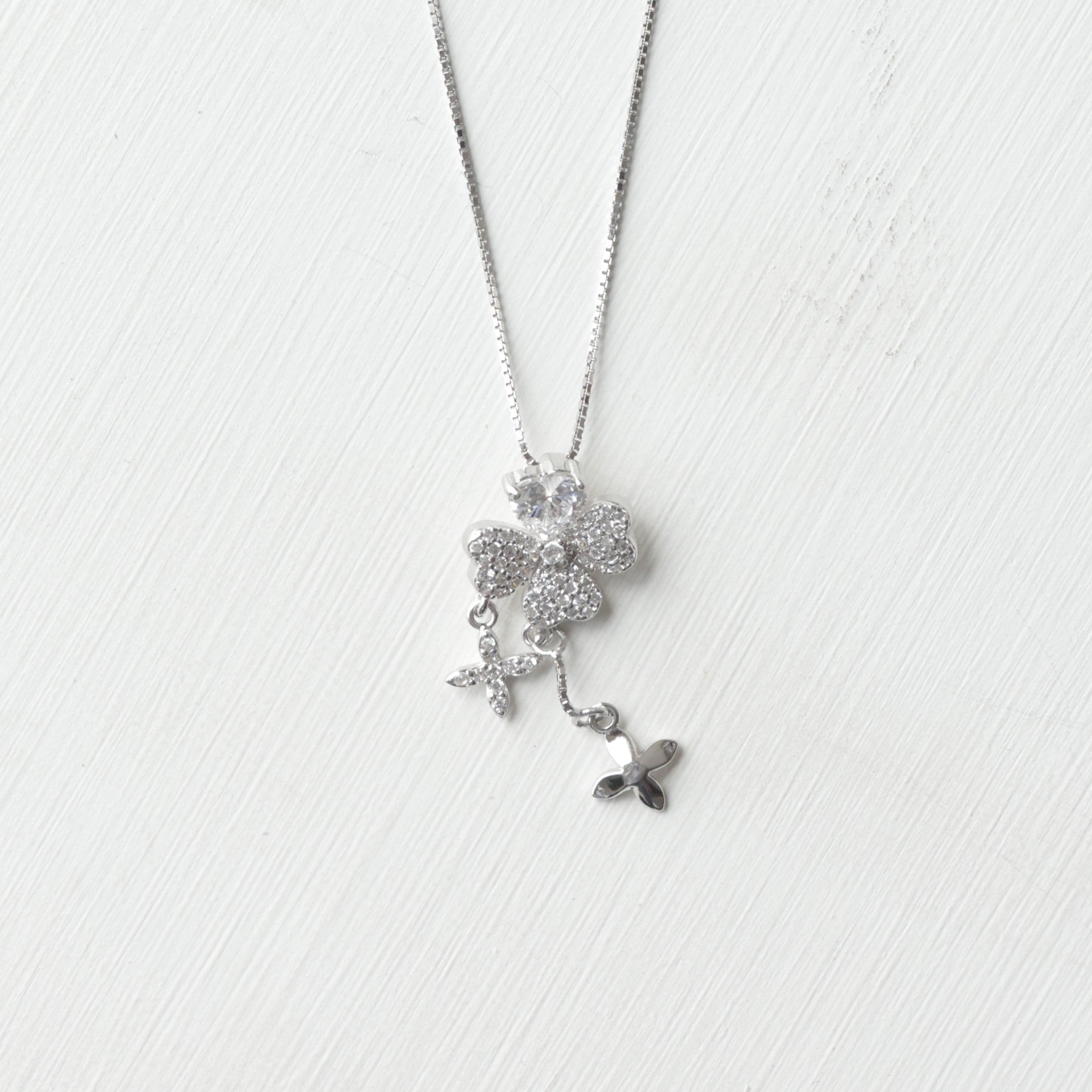 The Vega Enchanted Clover Drop Necklace
