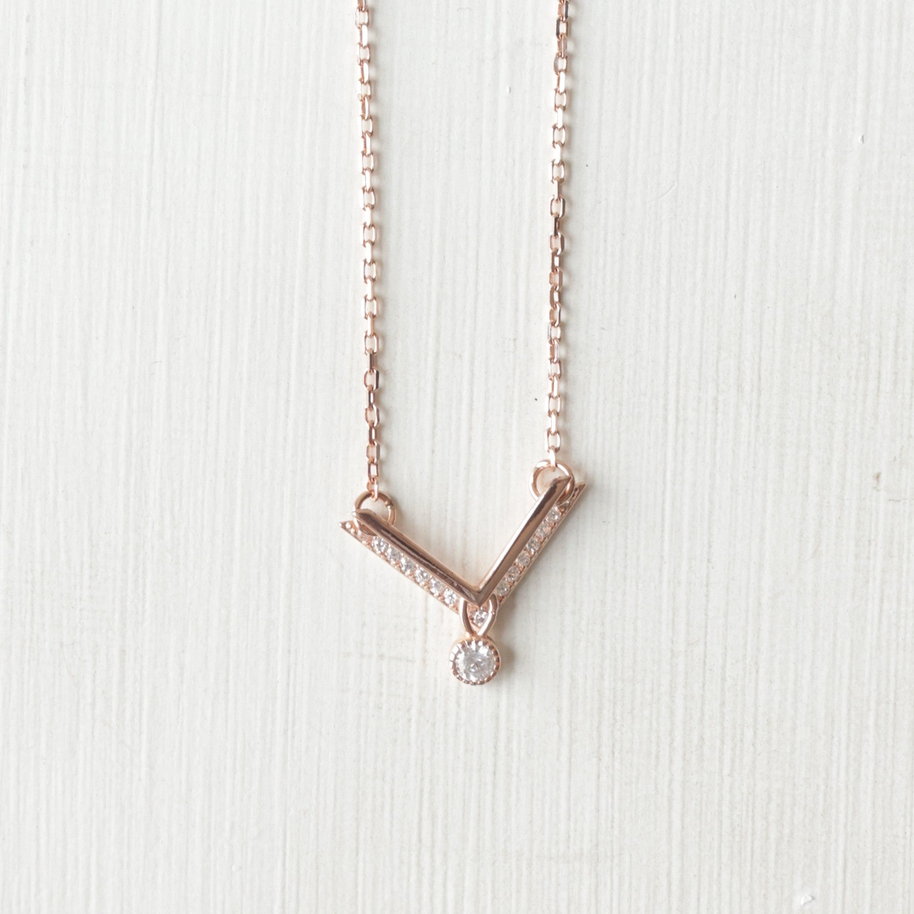 The Radiant V-Shaped Solitaire Pendant