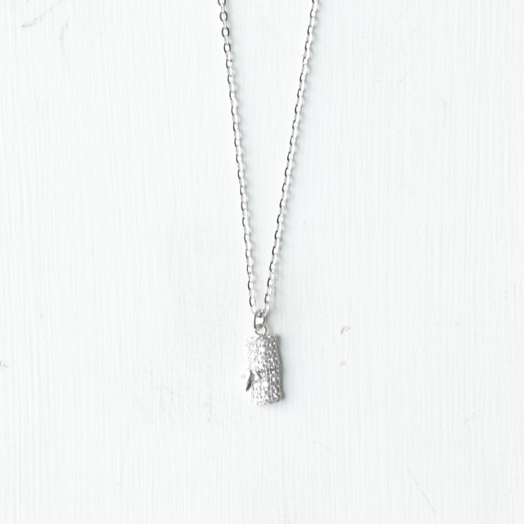 The Pavé Bamboo Stalk Necklace