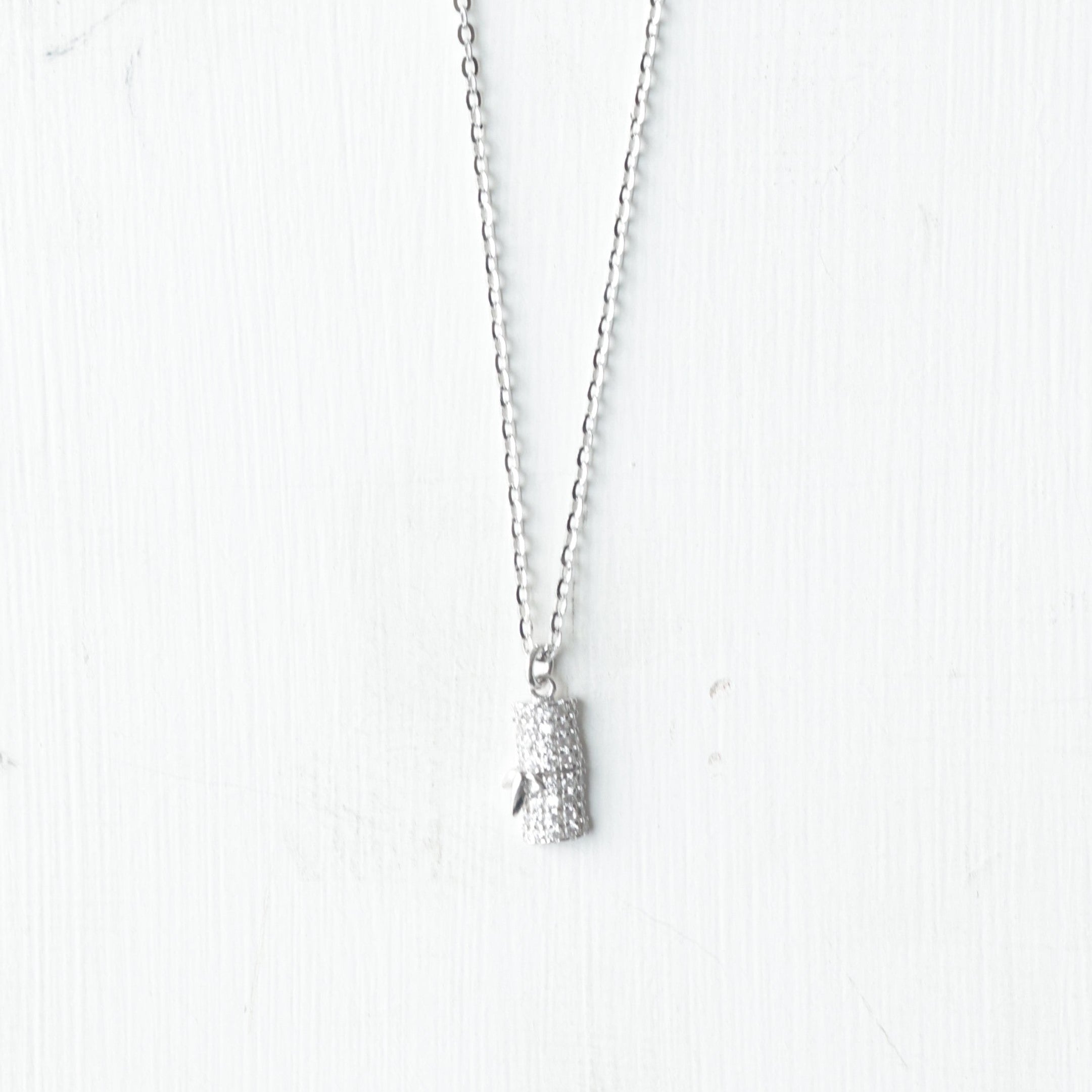 The Pavé Bamboo Stalk Necklace
