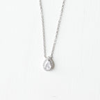 The Vega Teardrop Halo Necklace