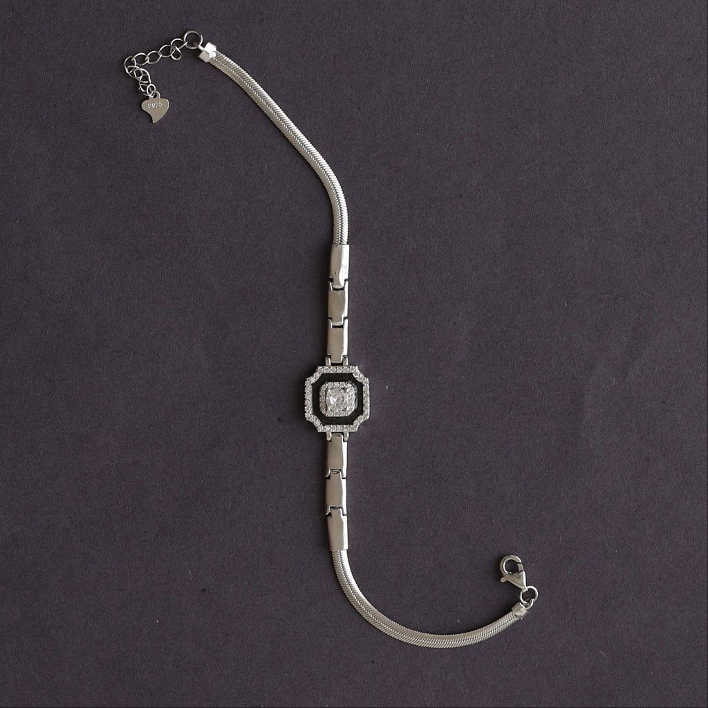 The Modern Vintage Crystal Snake Chain Bracelet