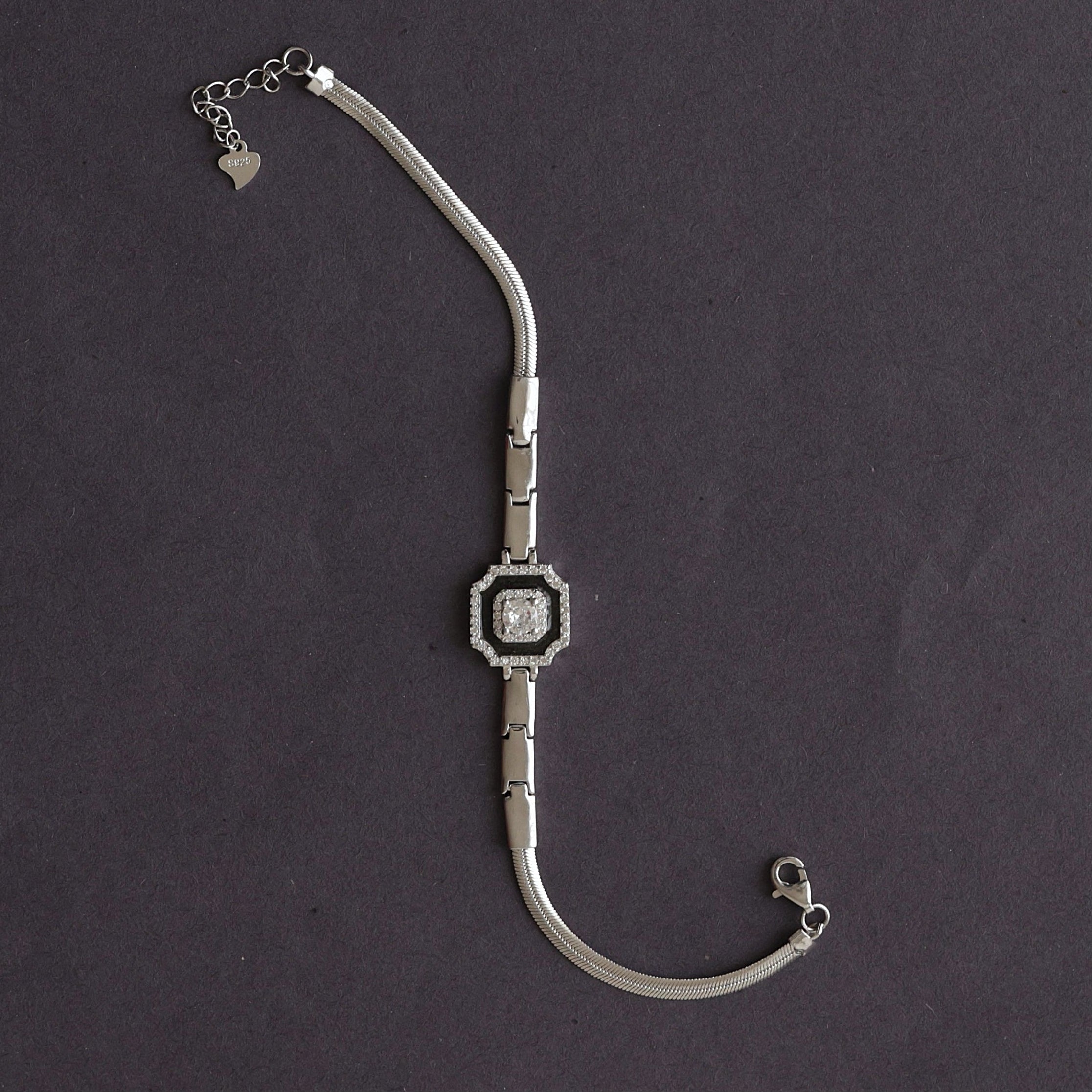 The Modern Vintage Crystal Snake Chain Bracelet