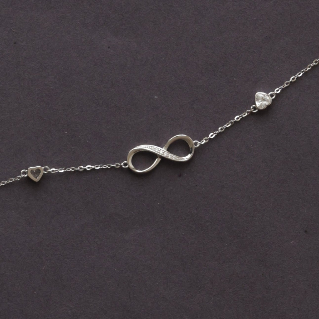 The Crystal Heart & Infinity Charm Bracelet