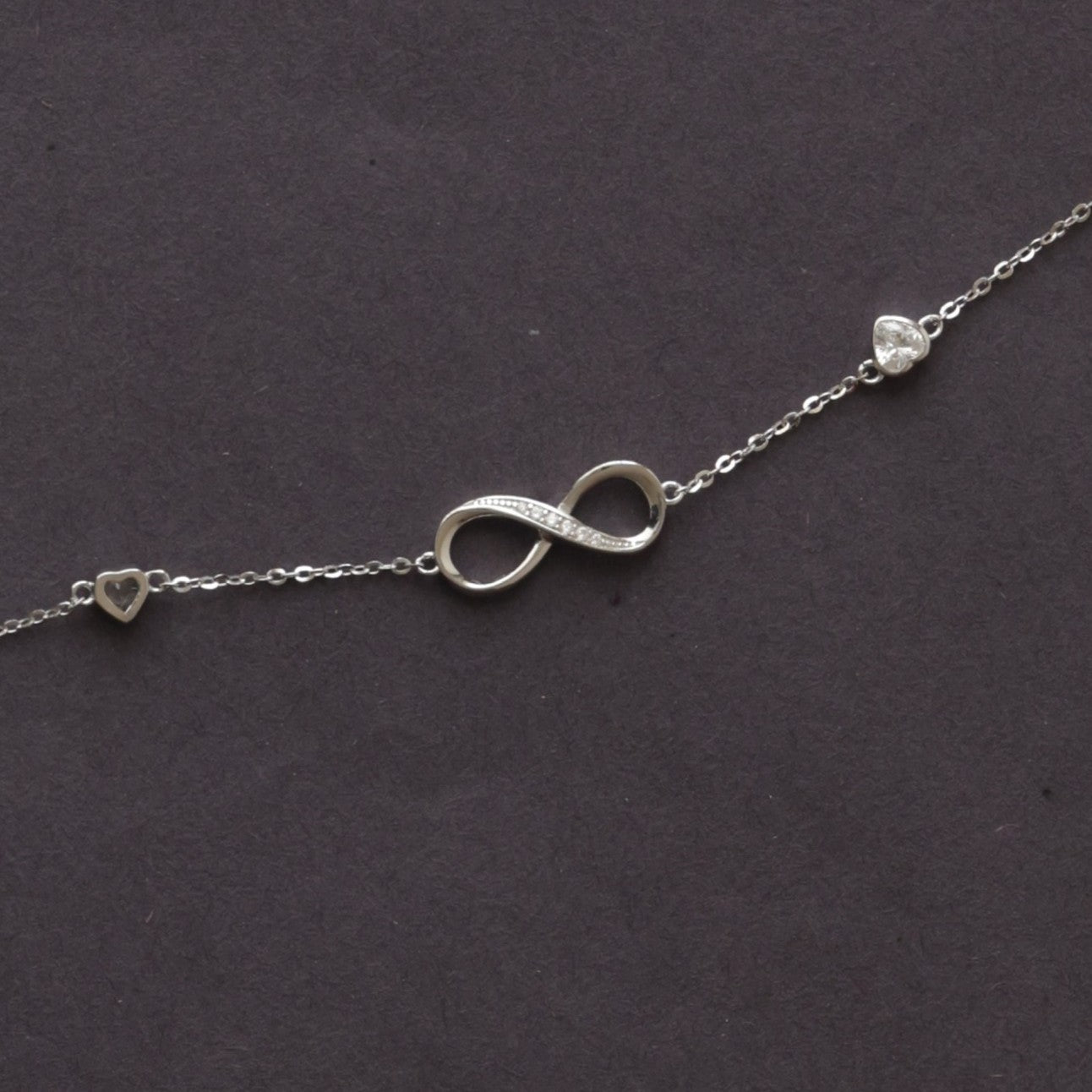 The Crystal Heart & Infinity Charm Bracelet