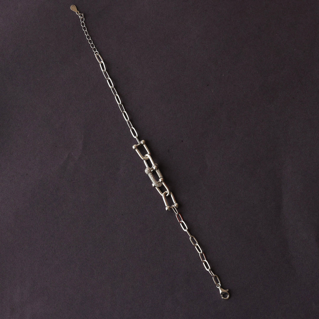 The Crystal U-Link Paperclip Bracelet
