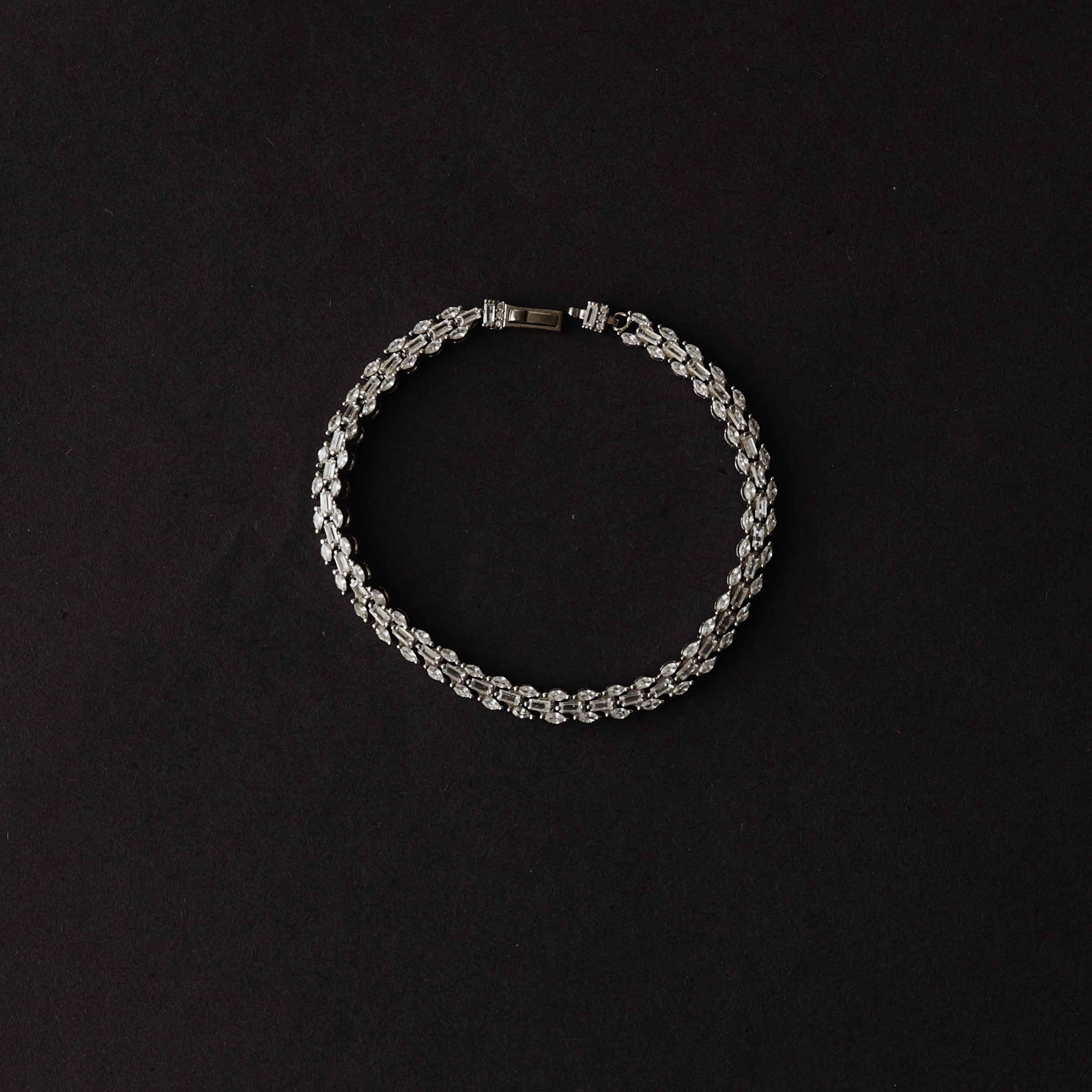 The Vega Silver Marquise & Baguette Tennis Bracelet