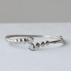 Mother of Pearl Twin Heart 92.5 silver Kada