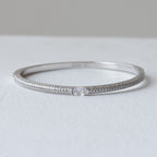 Minimalist Diamond-Style 92.5 Silver Kada