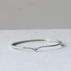 Elegant V-Dip 92.5 Silver Kada