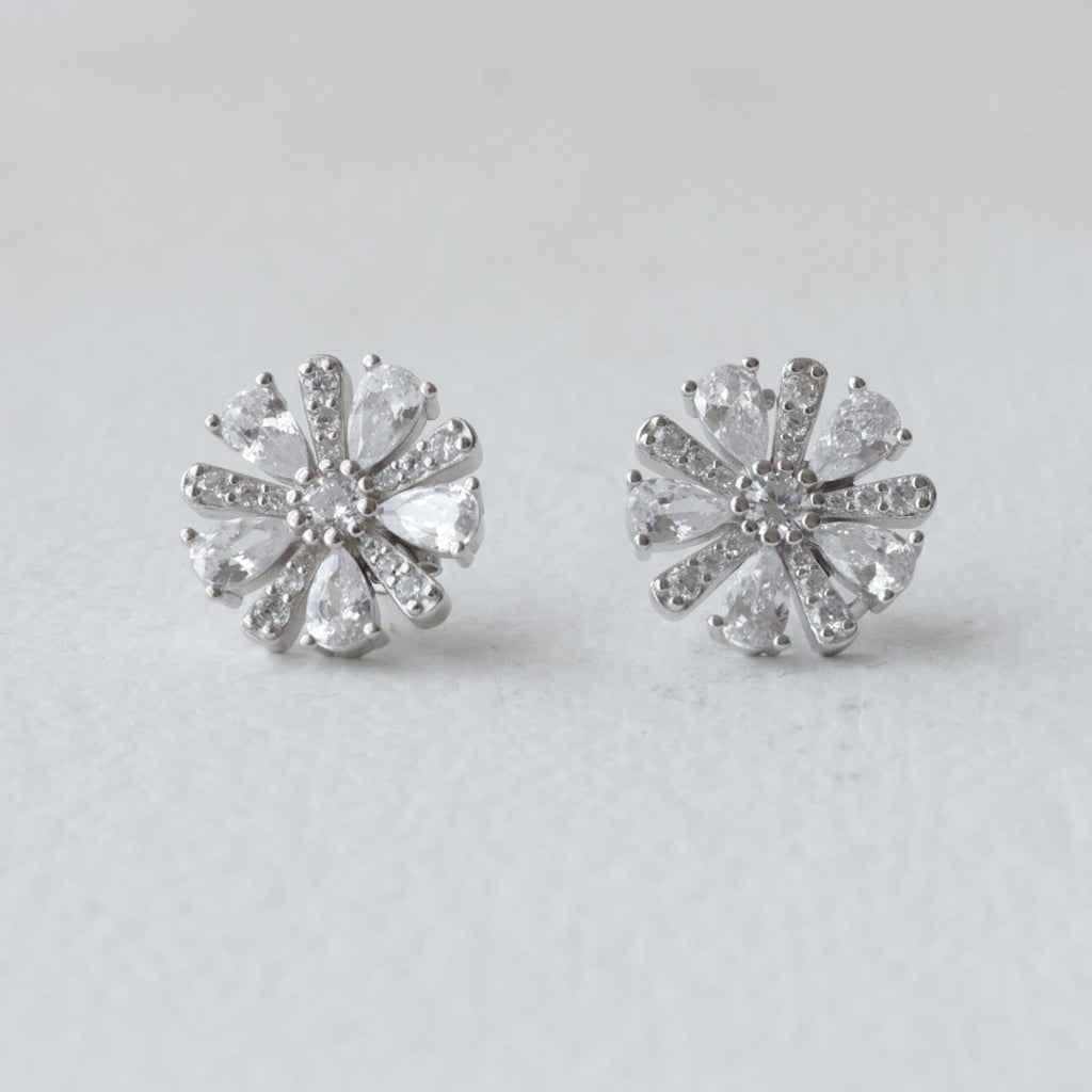 Sparkling Floral Symphony 92.5 Silver Earrings