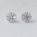 Sparkling Floral Symphony 92.5 Silver Earrings