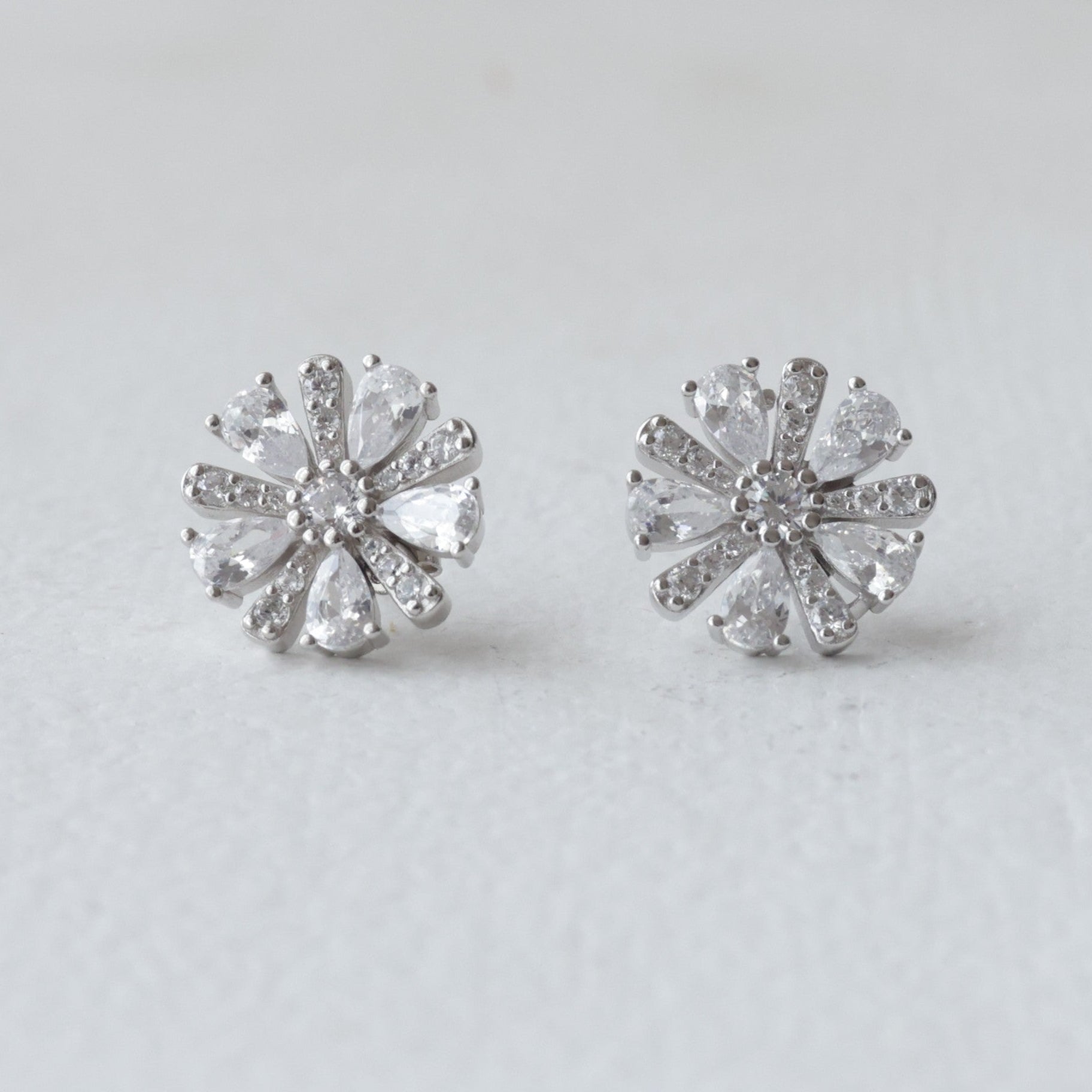 Sparkling Floral Symphony 92.5 Silver Earrings