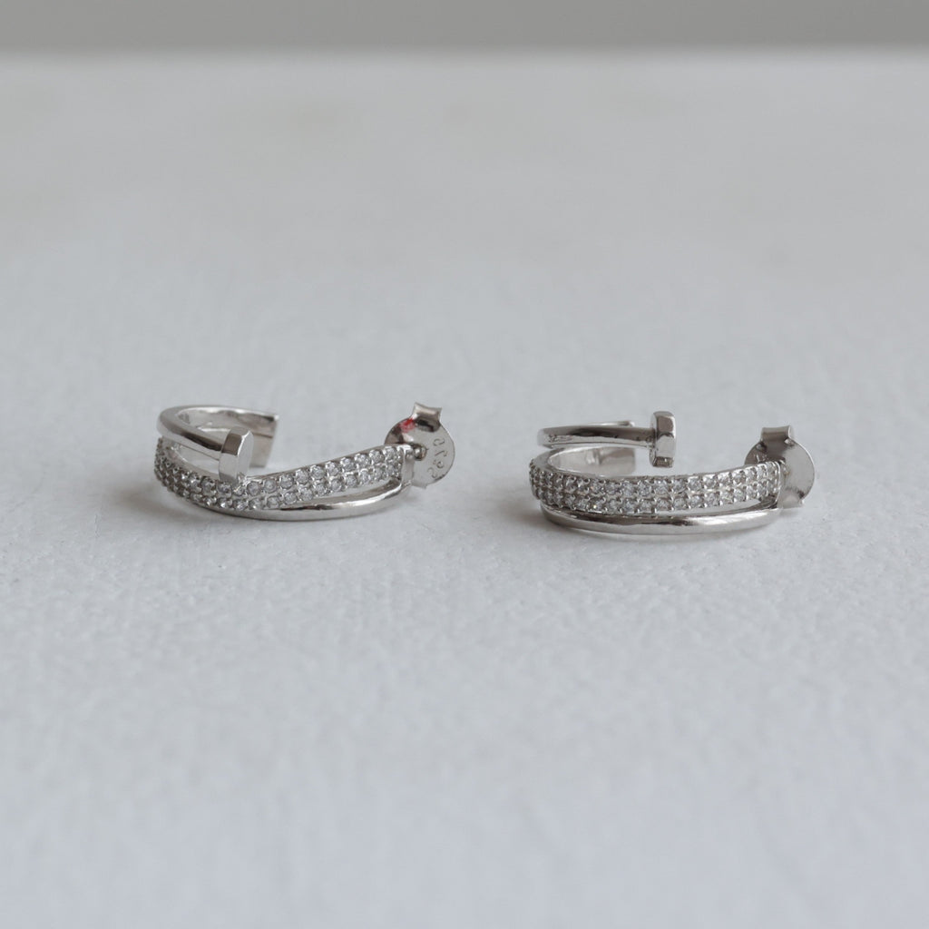 Intertwined Sparkle & Shine 92.5 Silver Studs