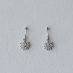 Sparkling Crystal Cluster 92.5 Silver Earrings (HELIX)