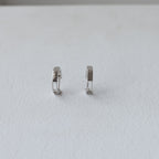 Minimalist Polished Polygon 92.5 Silver Hoops