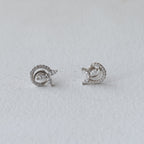 Sparkling Orbit Petal 92.5 Silver Studs