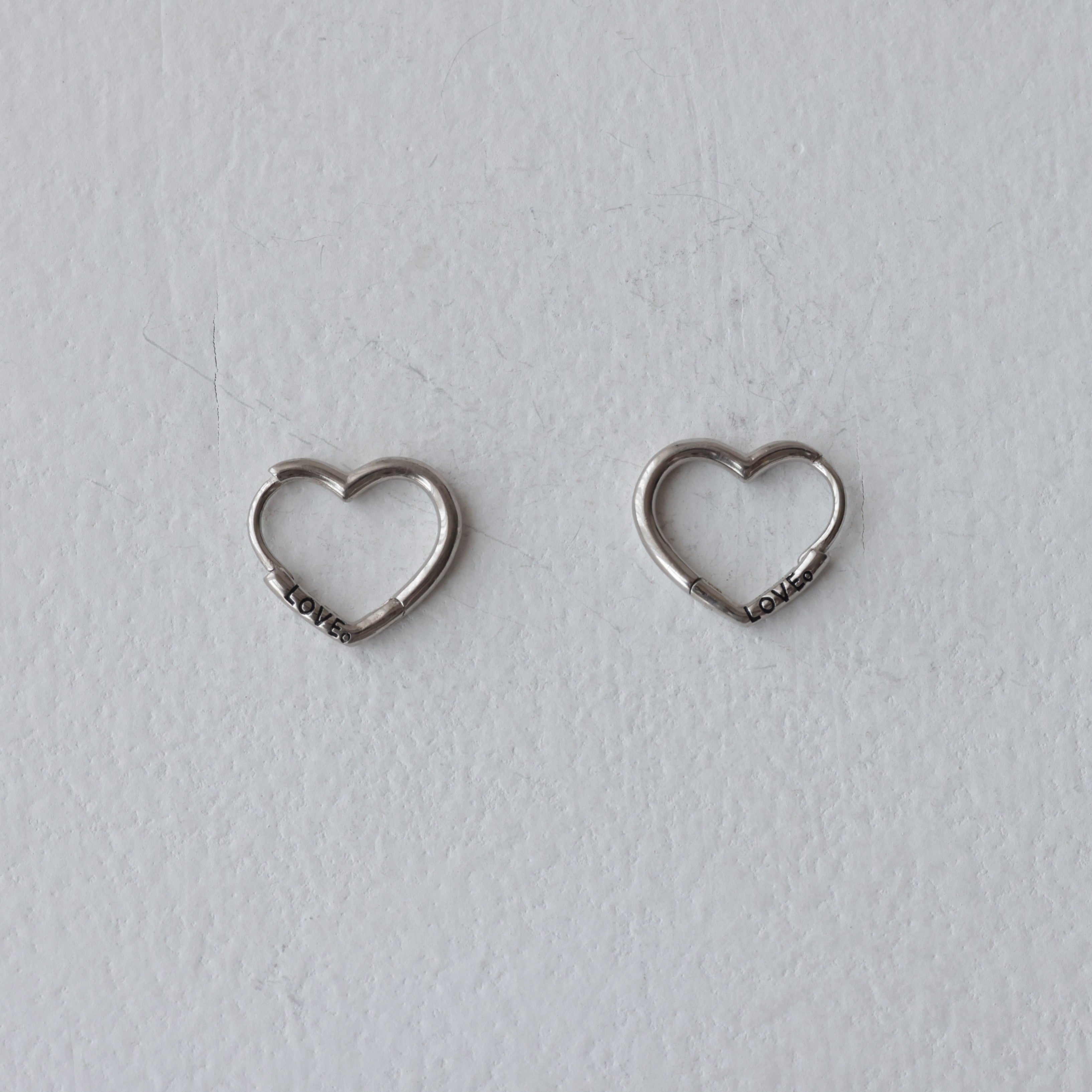 Sentiment 'LOVE' 92.5 Silver Small Hoops