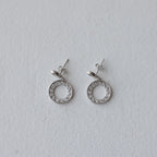 Sparkling Circular Bloom 92.5 Silver Stud