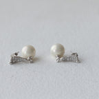 The Crystal Footprint & Pearl 92.5 Silver Drops