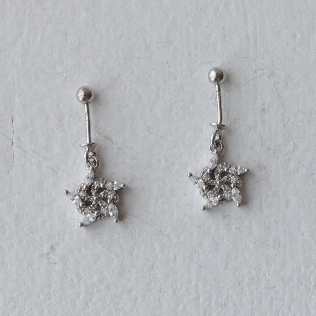Radiant Marquise Swirl 92.5 Silver Earrings (HELIX)