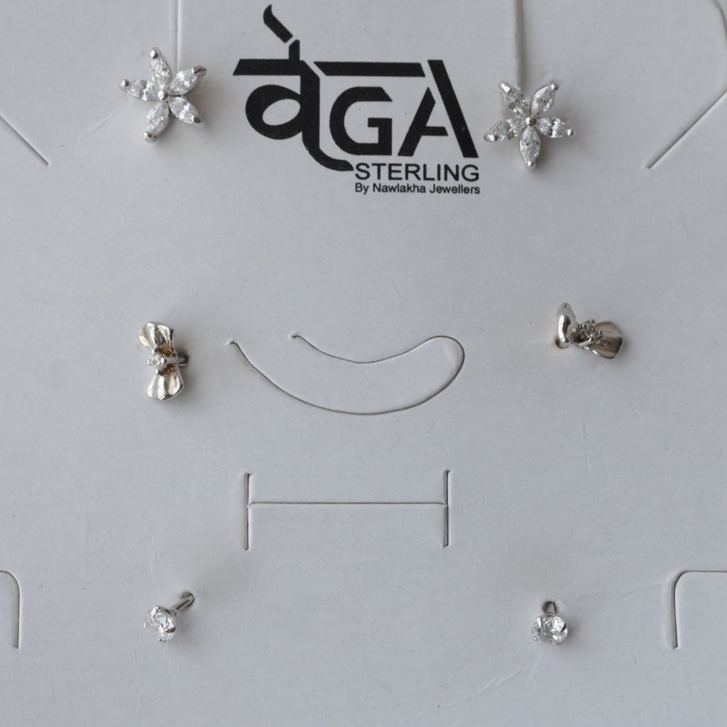 The Petite Trio 92.5 Silver Stud Set