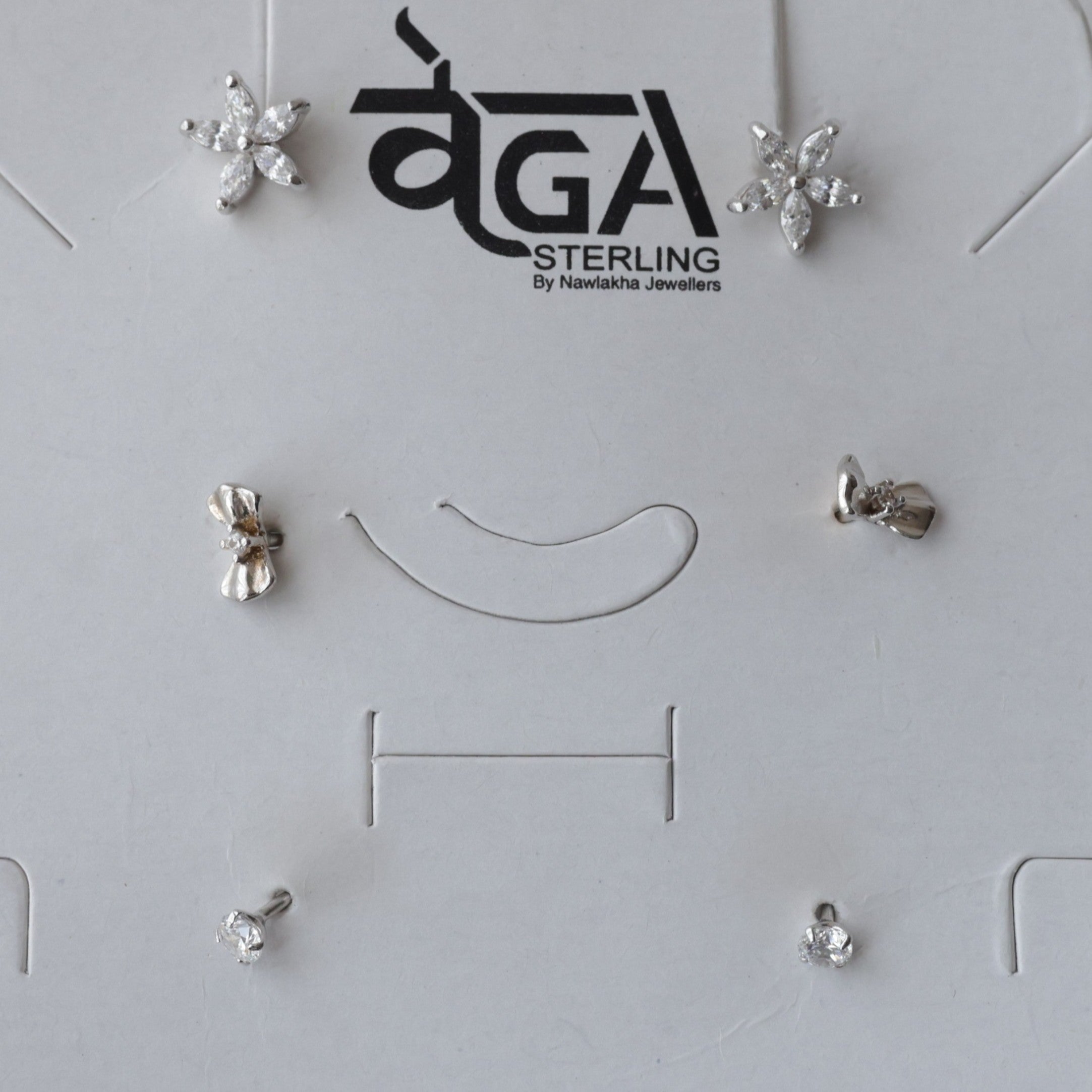 The Petite Trio 92.5 Silver Stud Set