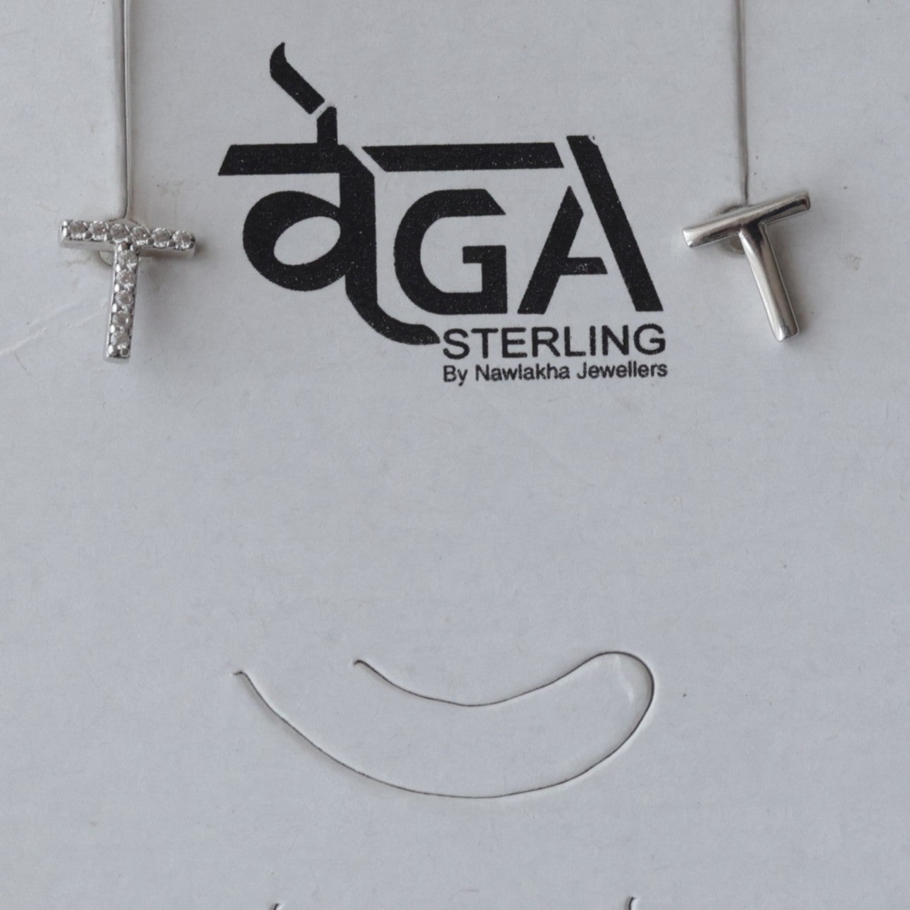 The Initial 'T' Dual-Style 92.5 Silver Studs
