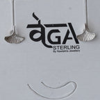 Nature-Inspired Fan 92.5 Silver Earrings