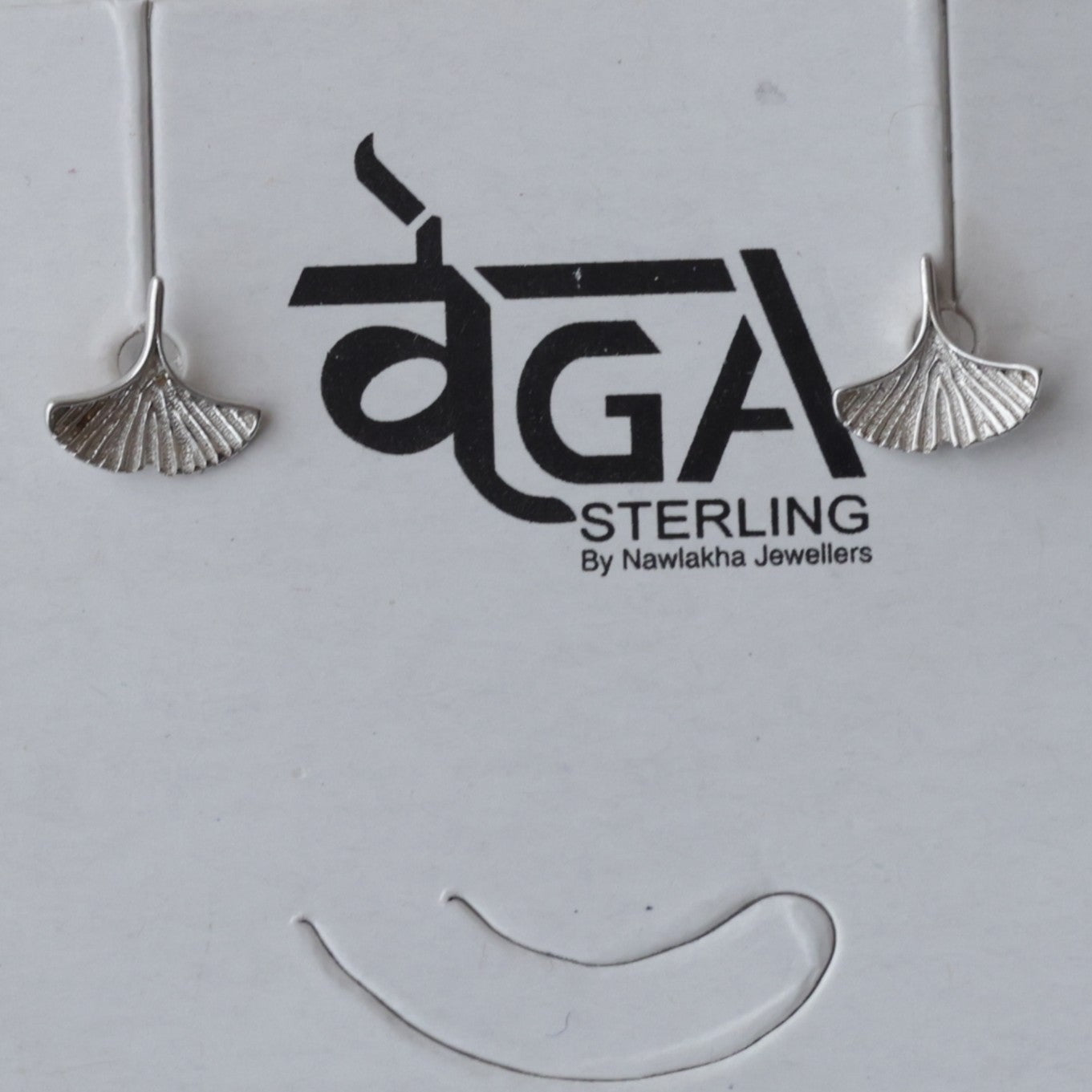 Nature-Inspired Fan 92.5 Silver Earrings