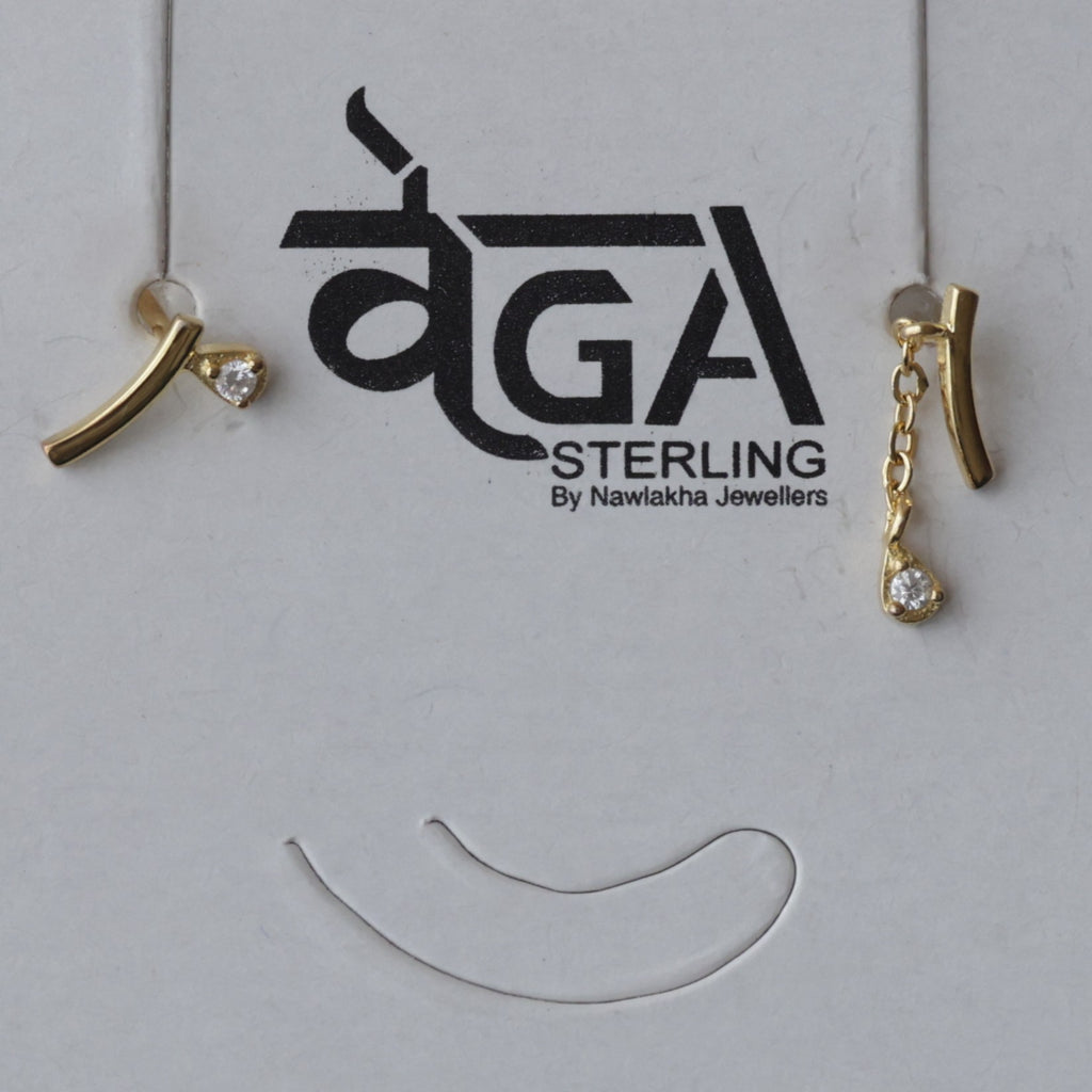 Modern Geometric Drip 92.5 Silver Earrings