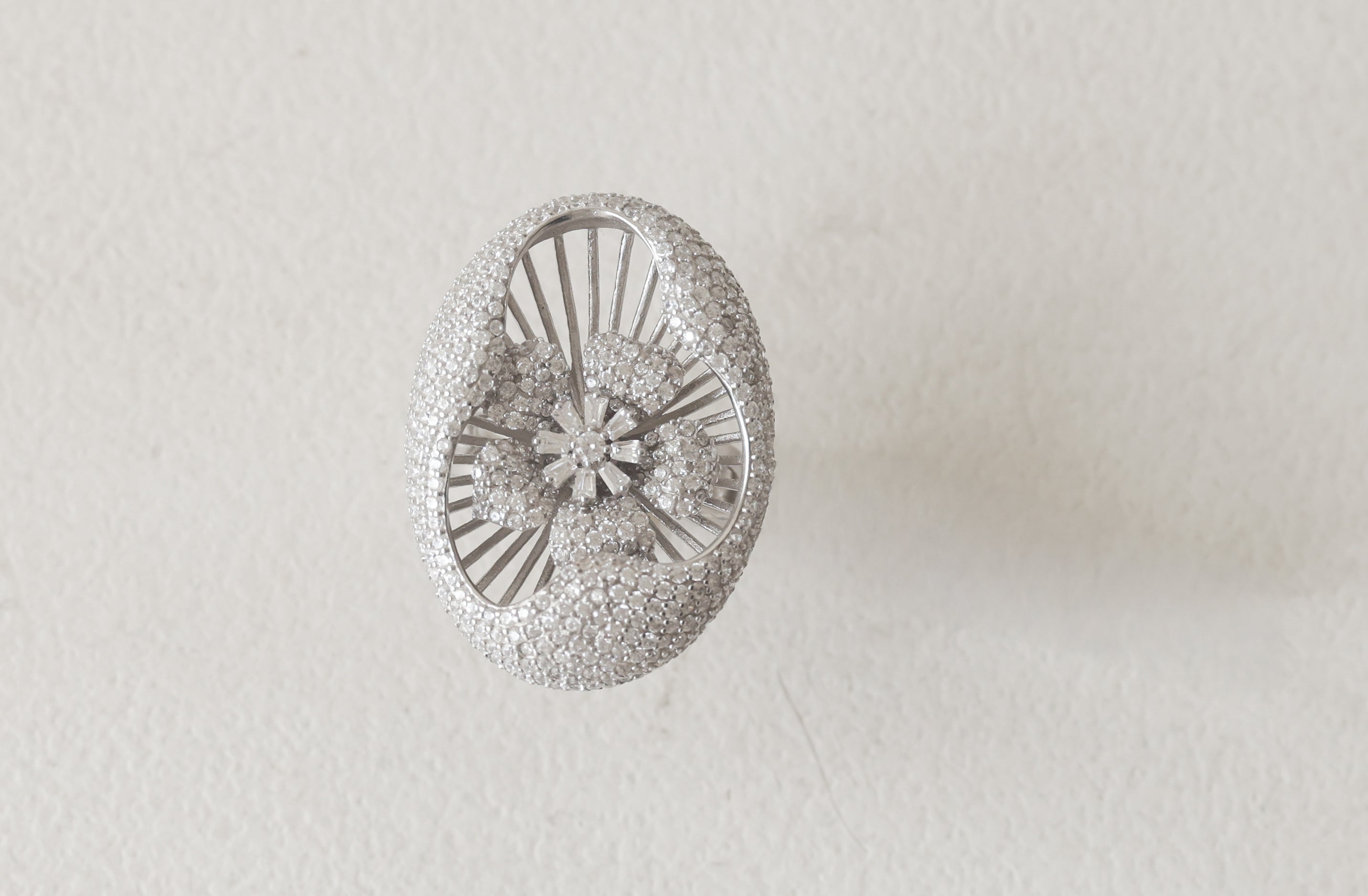 The Vega Crystal Bloom Statement Ring