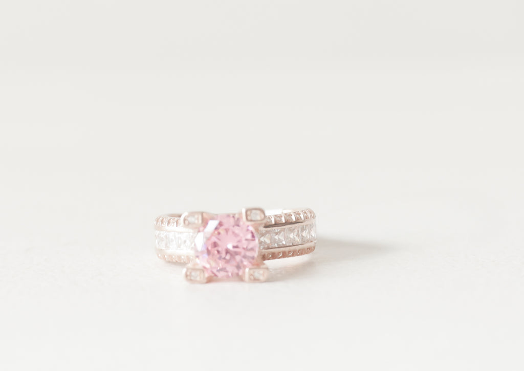 The Rose Gold Pink Solitaire Ring