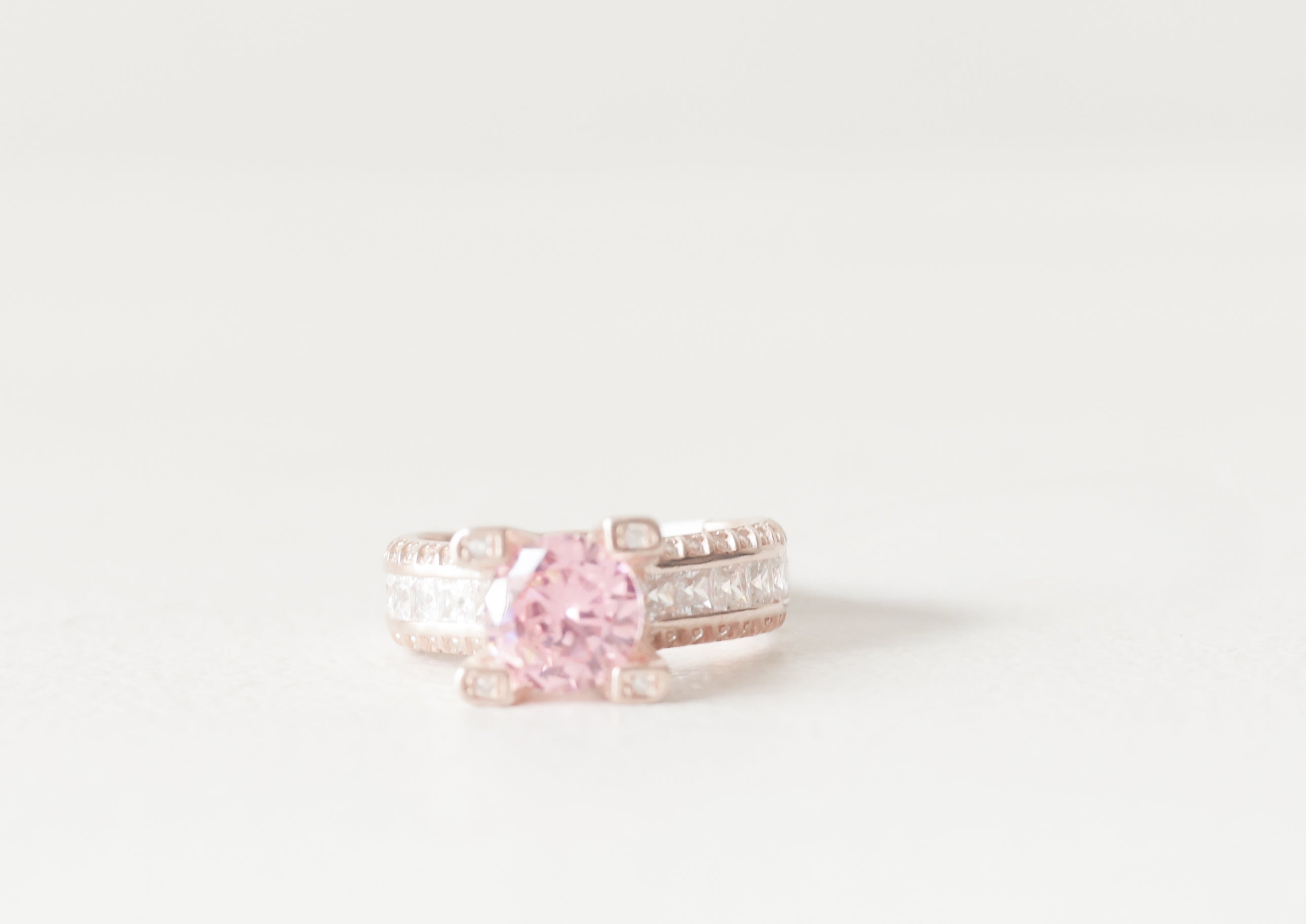 The Rose Gold Pink Solitaire Ring