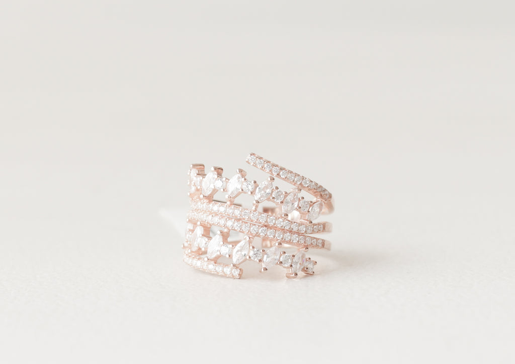 The Rose Gold Laurel Wrap Ring