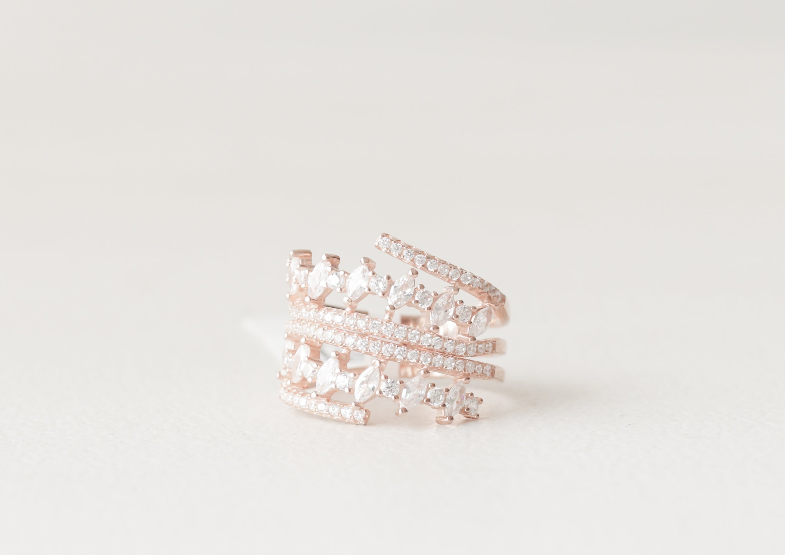 The Rose Gold Laurel Wrap Ring