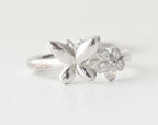 The Silver Butterfly and Floral Ring