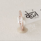 The Vega East-West Baguette Ring