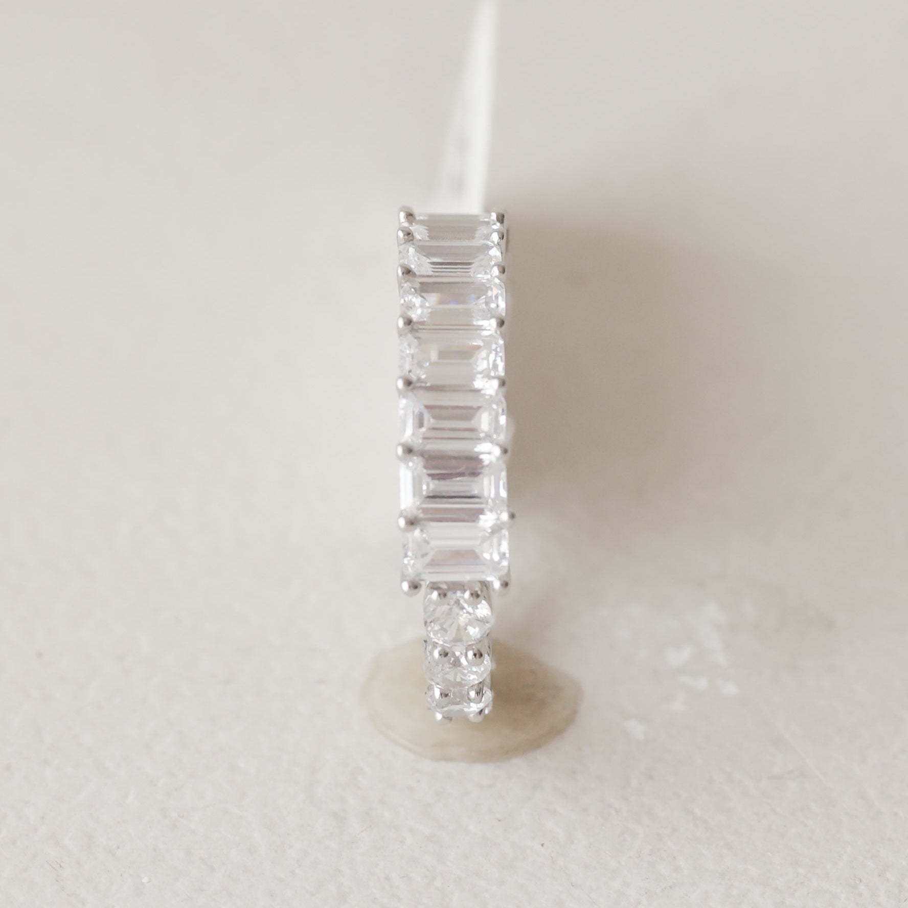 The Vega Silver Dual-Cut Eternity Band