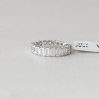 The Vega Silver Dual-Cut Eternity Band