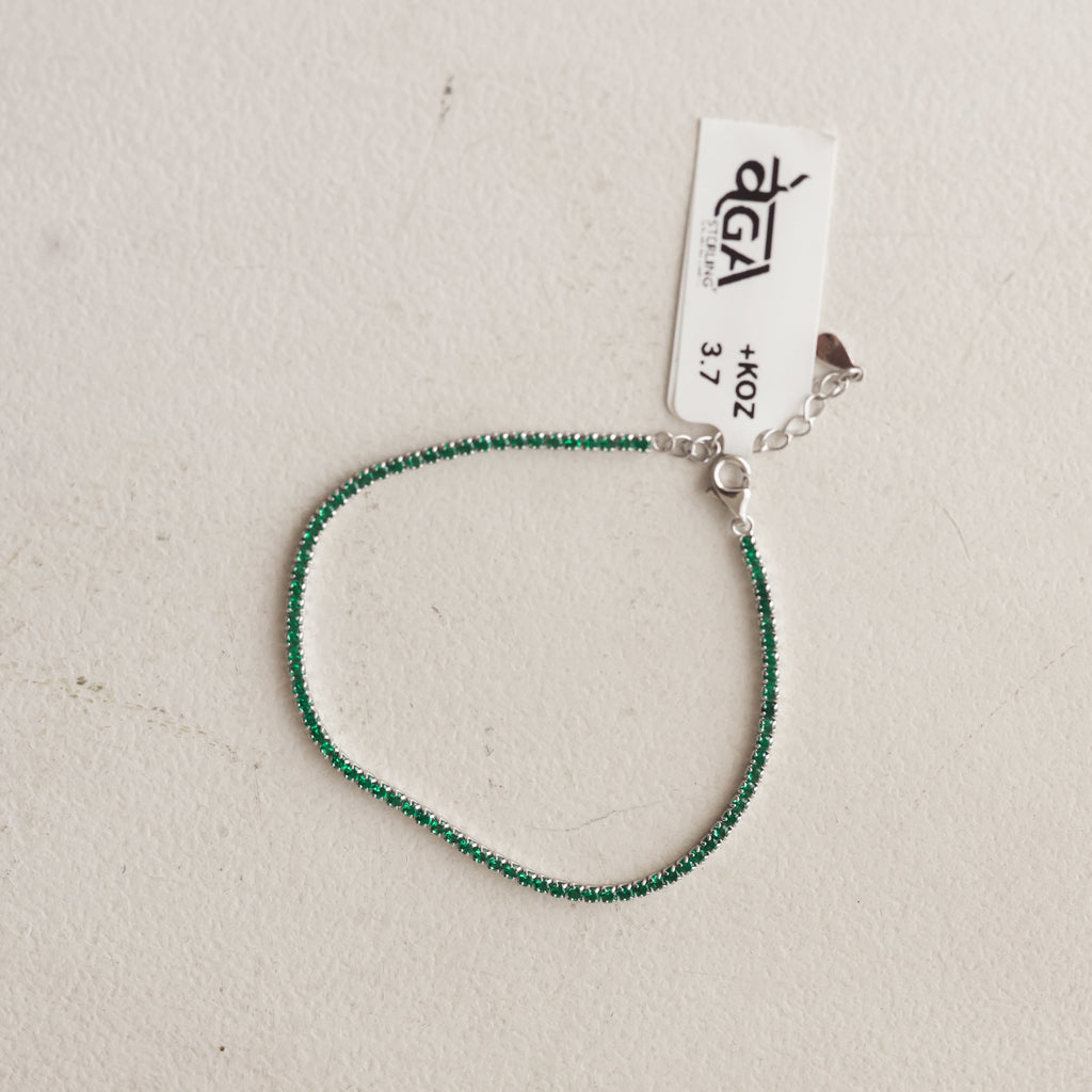 The Verdant Sparkle Tennis Bracelet