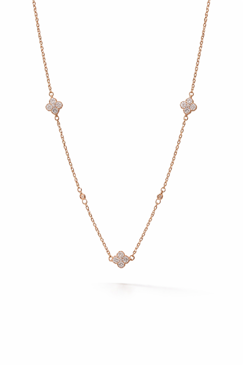 The Crystal Floral Charm Necklace