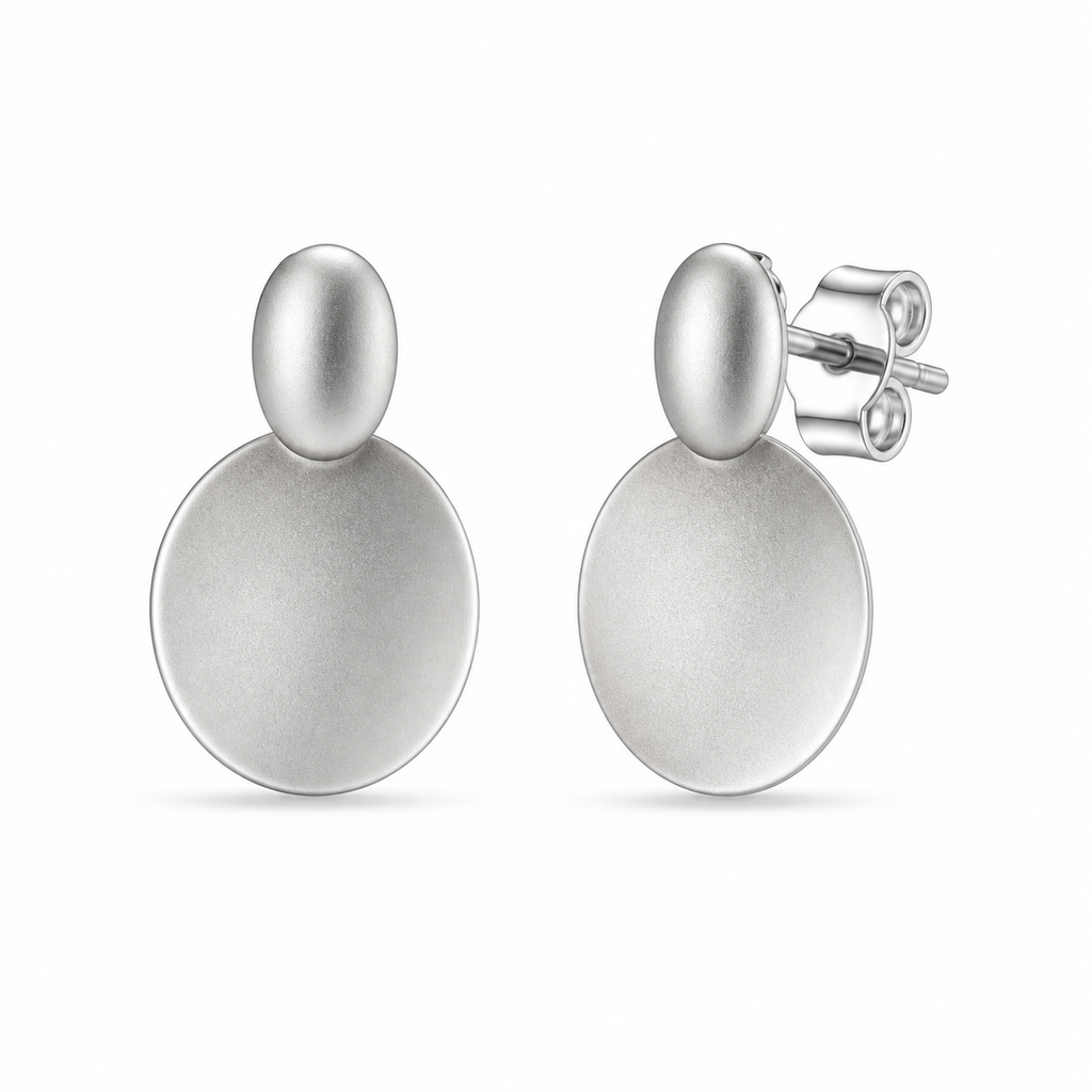 Minimalist Brushed Finish 92.5 Silver Studs