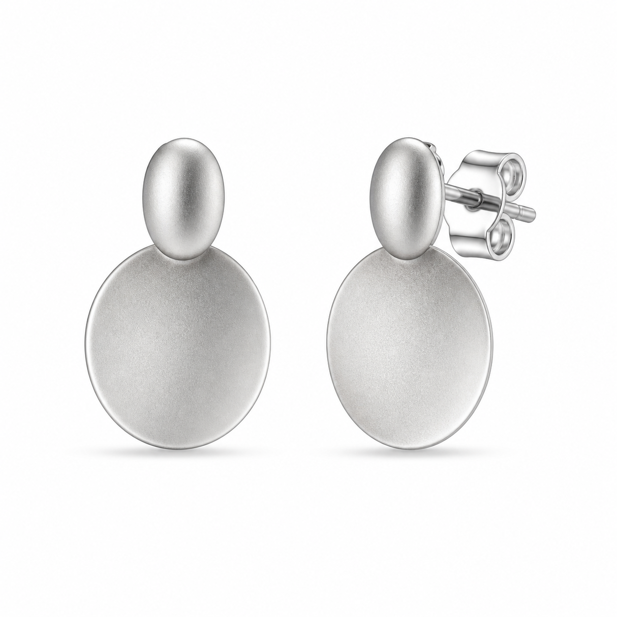 Minimalist Brushed Finish 92.5 Silver Studs