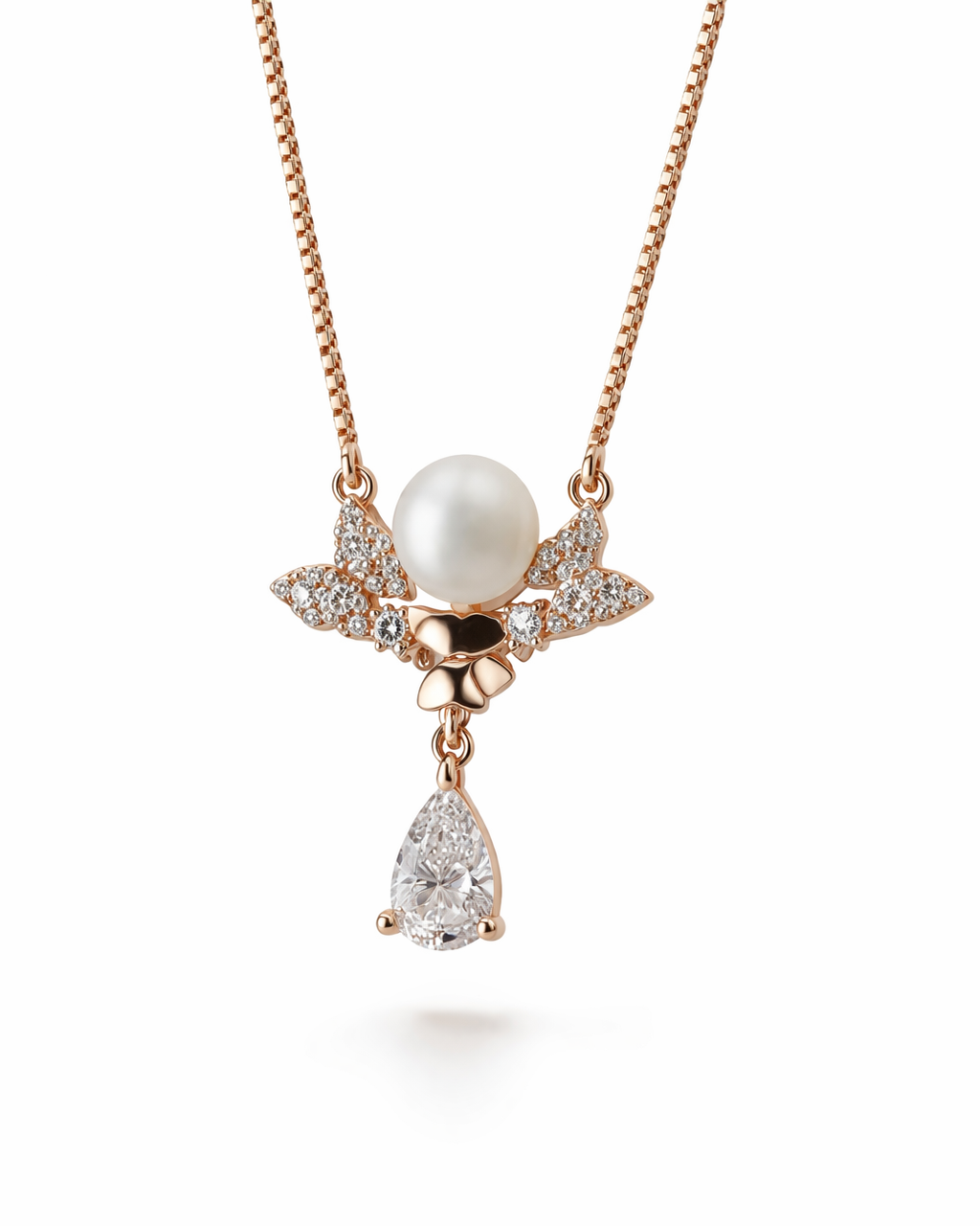 The Pearl Blossom & Teardrop Pendant