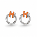 The Signature 'H' Crystal Ring 92.5 Silver Studs