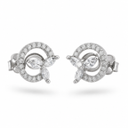 Sparkling Orbit Petal 92.5 Silver Studs